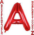 AULE red Letter Balloons A 40Inch Large Giant big Foil Mylar red A Balloon for Birthday Aniversary Party Decorations