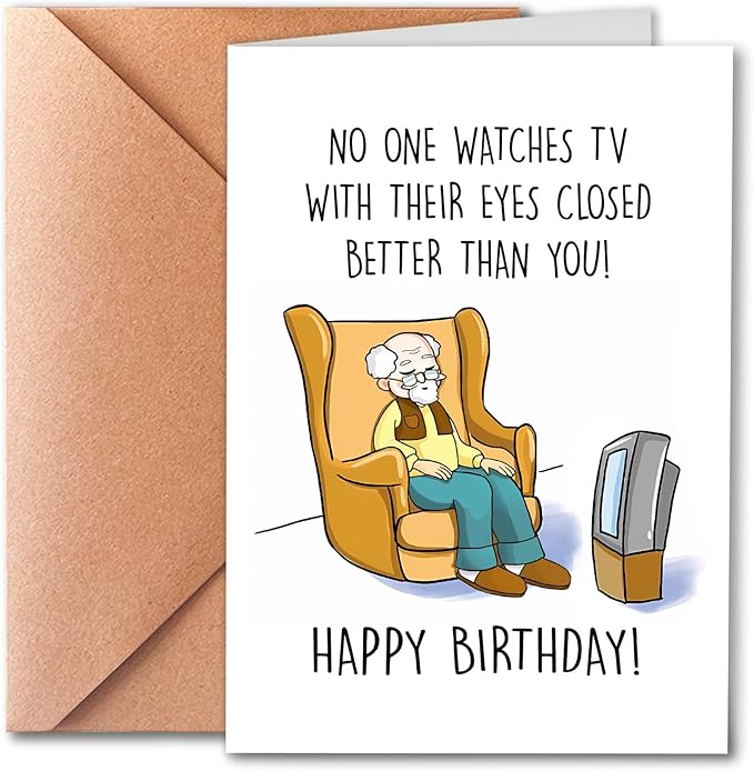 Funny Happy Birthday Card For Dad Grandpa, Humorous Birthday Card, Old Age Birthday Cards, Getting Older Birthday Cards For Husband, Funny Getting Older Birthday Card for Friend