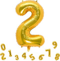 32 Inch Gold Number 2 Balloons Foil Ballon Digital Birthday Party Decoration Supplies (Gold Number 2 Balloon)