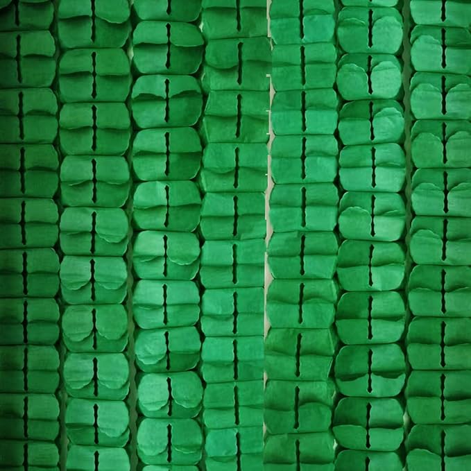 10PCS Four Leaf Clover Garland Decorations Four Leaf Clover Banner Tissue Paper Streamers Reusable Hanging Garland for Birthday Wedding Party Backdrop Home Decor Dark Green kit