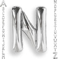 AULE 40 Inch Big Letter Balloon Silver N Large Foil Helium Alphabet Balloons A-Z for Birthday Anniversary Graduation New Year Party Decoration Supplies