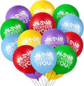 Gejoy Jesus Loves You Balloon 12 Inch Latex Christian Religious Jesus Balloon Party Decor for He Is Risen Party Decor Favor Cross Church Event Birthday Sunday Supplies(Bright Colors,100 Pcs)