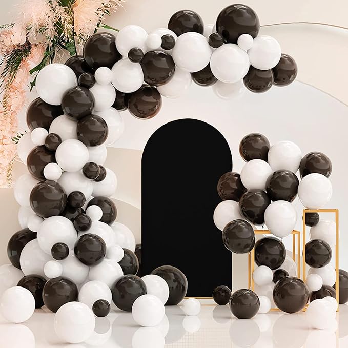 Arch Covers,Arch Backdrop Stand Fitted Cover for Wedding Birthday Party Ceremony Banquet Decoration(7.2FT&6FT,Black,Cover Only)