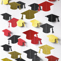 Red and Black Gold Graduation Garland Graduation Party Decorations Class of 2026 Grad Cap Garland Banner Streamers for Grad Party Hanging Decorations 39Feet