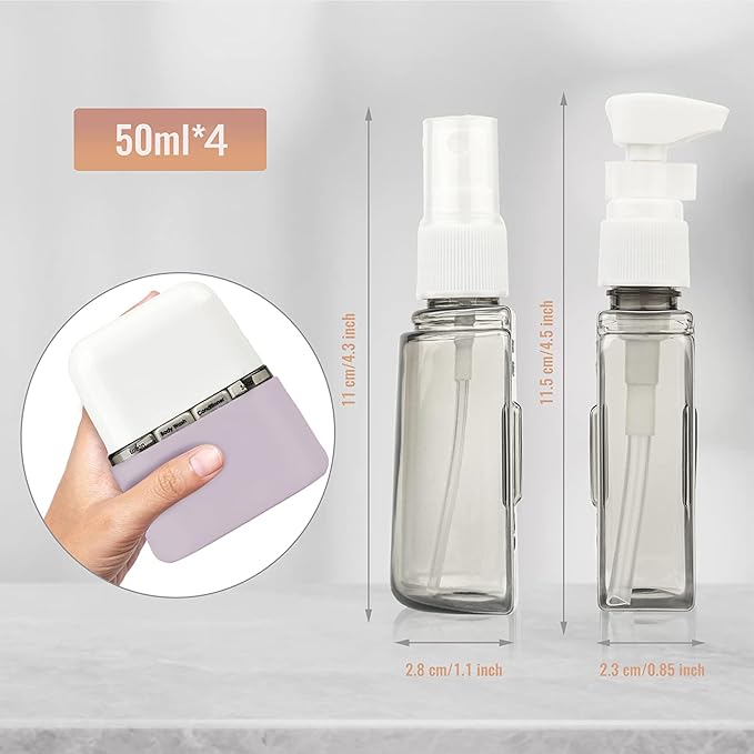 Bpluma Travel Bottles, Leak Proof Containers For Toiletries TSA Approved Airplane Accessories Kits For Liquid With Labels