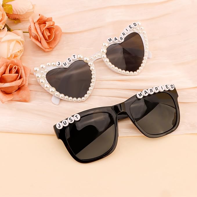 Just Married Decorations Sunglasses for Just Married Wedding Party Decorations