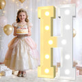 Pooqla 3FT Light Up Marquee Letters, Cool White and Warm White LED Large Lighted Marquee Birthday Decor, Giant Mosaic Letters Sign for Graduation Anniversary Wedding Party Decoration, Letter H