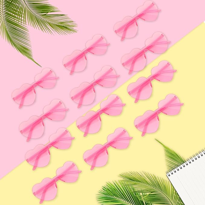 Heart Sunglasses 12/18/24 Pcs Heart Shaped Glasses for Women Cute Funny Party Glasses Party Favors Accessories