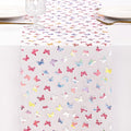 Socomi Butterfly Spring Table Runner Gauze Easter Seasonal Holiday Dining Table Decoration for Indoor Outdoor Home Party Decor 72 inch 1pc