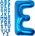 40Inch Blue Letter E Balloon Foil Helium Letter Balloons A-Z Giant Large Mylar Big Party Balloon for Birthday Party Decorations