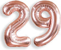AULE 40 Inch Large 29 Balloon Numbers Rose Gold Big Foil Number Balloons Giant Helium Happy 29th Birthday Party Decorations fo Women Huge Mylar 92 Anniversary Supplies