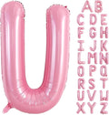 TONIFUL 40 Inch Large Pink Letter U Balloons Giant Foil Mylar Alphabet Balloon for Birthday Party Anniversary Baby Shower Wedding Supplies Decorations