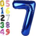 Number 7 Balloons Navy Blue, 17th Birthday Decorations For boys And Girls, 40 Inch Big Balloons for 7, 17, 27, 70 Birthday, Wedding Anniversary, Christmas, New Year, Halloween Party Decoration