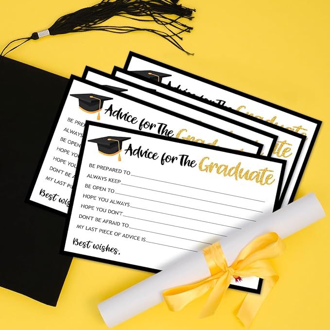 Yangmics Direct Graduation Advice Cards 2025-30 Pack-Graduation Party Supplies 2025 – Advice for The Graduate Party Favors Table Games Props