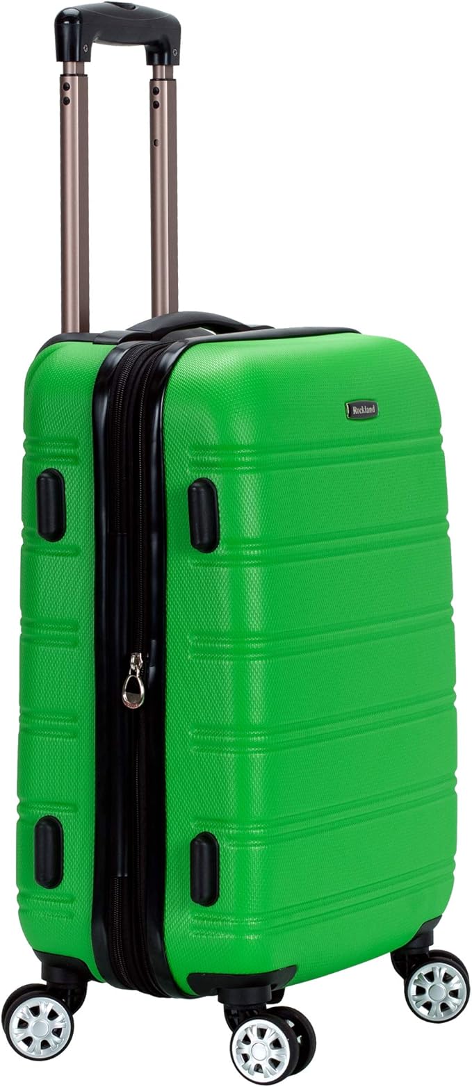 Rockland Melbourne Hardside Expandable Spinner Wheel Luggage, Carry-On 20", Green