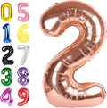 40 Inch Numbers Balloon, Rose Gold Balloons for Birthday Party Decoration, Large Number 2 Ballon for 2, 12, 20, 22, 2026 Celebration, Graduation, Birthday, Baby Shower, Anniversary Decor