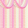 12Pcs Pink Party Decorations Kit, Hanging Cream Peach and Pink Paper Streamers Garland for Girls Women Baby Bridal Shower Wedding Graduation Birthday Galentines Day Valentines Day Decorations