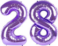 Purple Foil Number 28 82 Balloon 40 Inch, Helium Mylar 28 82 Numbers Birthday Balloons, 28 82 Purple Women Men Anniversary Graduations Party Supplies
