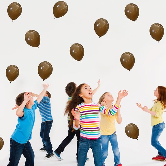 Brown Balloons 60pcs 5inch Small Tan Balloons for Balloon Garland Arch Mocha Coffee Khaki Latex Balloon 5'' Round Mini Matte Cocoa for Bear Birthday Party Decoration DIY Baby Shower Wedding Safari