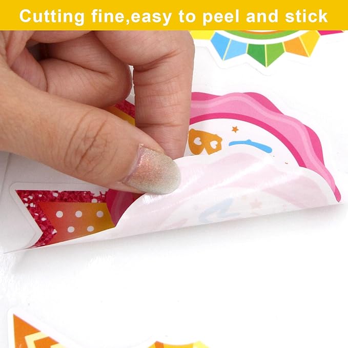Fancy Land Happy Birthday Badge Stickers for Kids It's My Birthday Stickers Home Classroom Party Decoration 200 Pcs Pastel