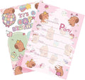Capybara Birthday Party Invitations, Cute Capybara Birthday Invitations For Boys Girls, Birthday Invites, Theme Birthday Party Decorations, 20 Invitations with 20 Envelopes