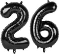 Black Number 26 Balloon, 40 Inch, Birthday Party Decorations, Graduation Party Supplies