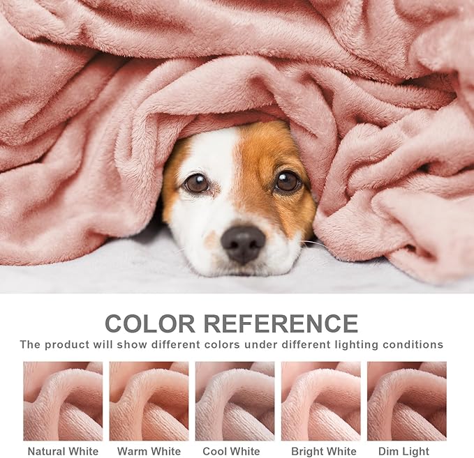 Hansleep Fleece Blanket Twin Size Dusty Pink, Soft Cozy Twin Blanket, Fuzzy Flannel Blanket for Bed, Sofa, Couch, Travel, Camping, Dusty Pink, 60x80 Inches