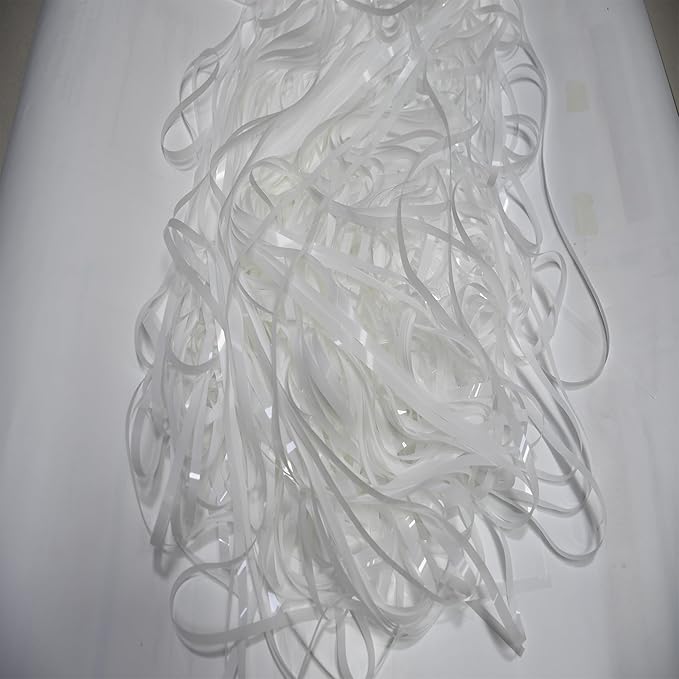 BRAVESHINE Party Streamers Backdrop - 2 Pack 3.2x8.2ft Pastel White Fringe Curtains for Easter/St Patricks Day/Winter’s Snowflake/Birthday/Bachelorette/Engagement/Bridal Shower/Candy/Bow Decorations