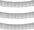 BEISHIDA 3 Packs 30 Feet Metallic Foil Fringe Garland Tinsel Streamers，Shiny Silver Wall Hanging Tinsel Fringe Banners for Wedding Birthday Party Decoration Halloween Christmas New Year