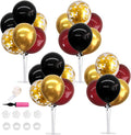 TONIFUL 4 Set Burgundy Red Black Gold Balloon Stand Centerpiece Table Decorations for Graduation Decoration 2026,Christmas Party Decoration,Casino,Halloween,Retirement,Anniversary,Birthday Decorations