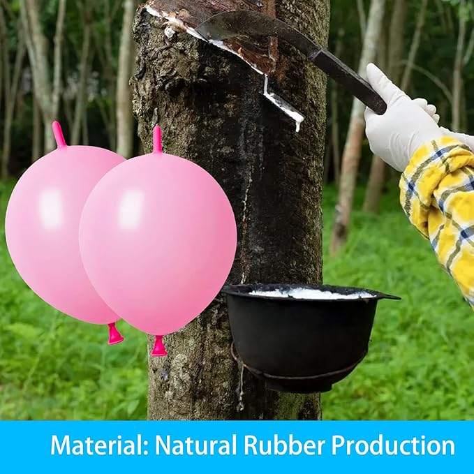 Link Balloons Pink 6 Inch Latex Quick Linkale Balloon 160 Pcs for Birthday, Halloween, Christmas, Party Festival Decorations