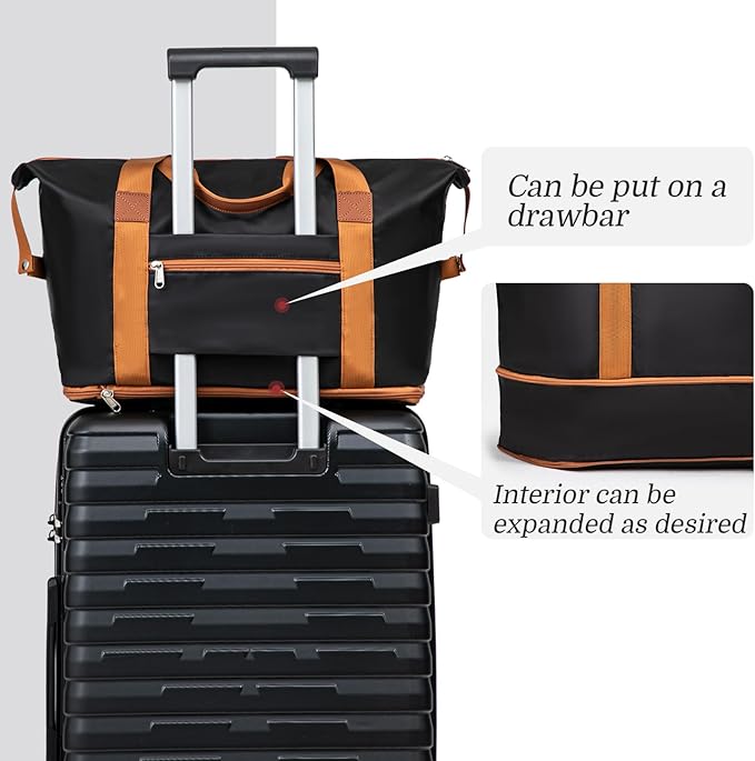 Cosbarn Luggage Sets 5 Piece Suitcases with Wheels, Suitcase Set ABS Hard Case Luggage with Spinner Wheels Durable Travel Luggage