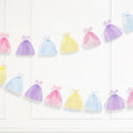Cheerland Ball Gown Princess Party Banner Royal Theme Decorations Dress Cutout Garland for Birthday Girls Sleepover Baby Shower Gender Reveal Classroom Decor Tea Party Celebrations and Supplies 2 pcs
