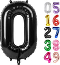 Black Number 0 Balloon 40 Inch, 0 Balloon Number for 10th 20th 30th 40th 50th 60th Birthday Decorations, Black Party Supplies