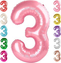 Numbers Balloon 3, 40 Inch Large Pearl Pink Balloon for Three Year Old Birthday Decor, 3 13 30 31 Birthday Party Decorations for Wedding Supplies