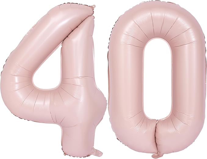 40 In Matte Pink Number Balloons Helium Foil Mylar Balloon Birthday Party banquet Decoration Digital 40