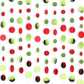 Syhood 10 Pcs Party Decorations Paper Dot Circle Garlands Glitter Streamers Hanging Banner Decor for New Year Baby Shower Wedding Birthday Backdrop Supplies (Red and Green)