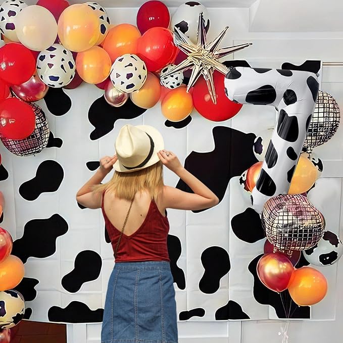 Cow Print Number Balloons, Large Foil Number 9 Balloon 40 Inch Cow Balloon for Boys Girls Birthday Decoration Cow Themed Birthday Party Decorations Farm Animal Party Supplies