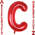 AULE red Letter Balloons C 40Inch Large Giant big Foil Mylar red C Balloon for Birthday Aniversary Party Decorations
