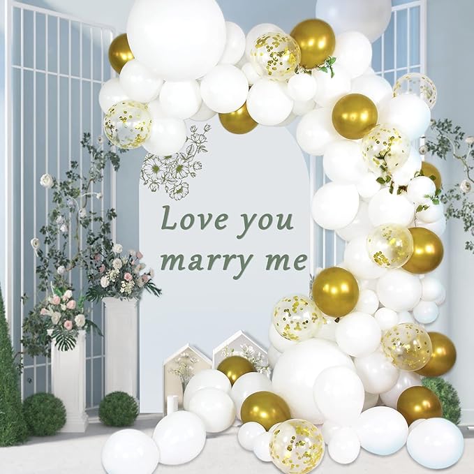 ASIYUHY White Balloons 100 Pack 12 Inch White Latex Party Balloons with 2 Rolls of Ribbon Helium Balloons for Wedding Birthday Party Baby Shower Engagement Anniversary Decorations