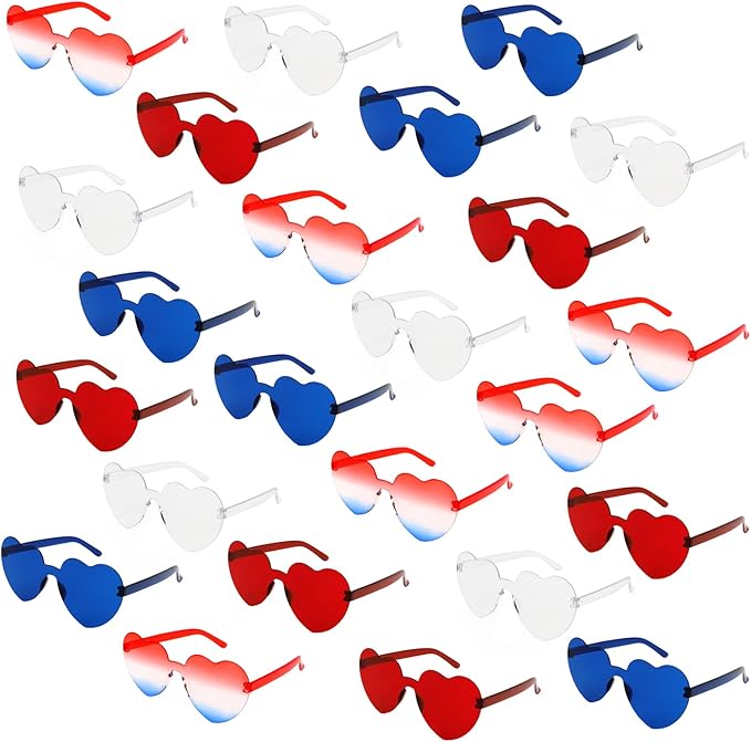 Heart Sunglasses 12/18/24 Pcs Heart Shaped Glasses for Women Cute Funny Party Glasses Party Favors Accessories