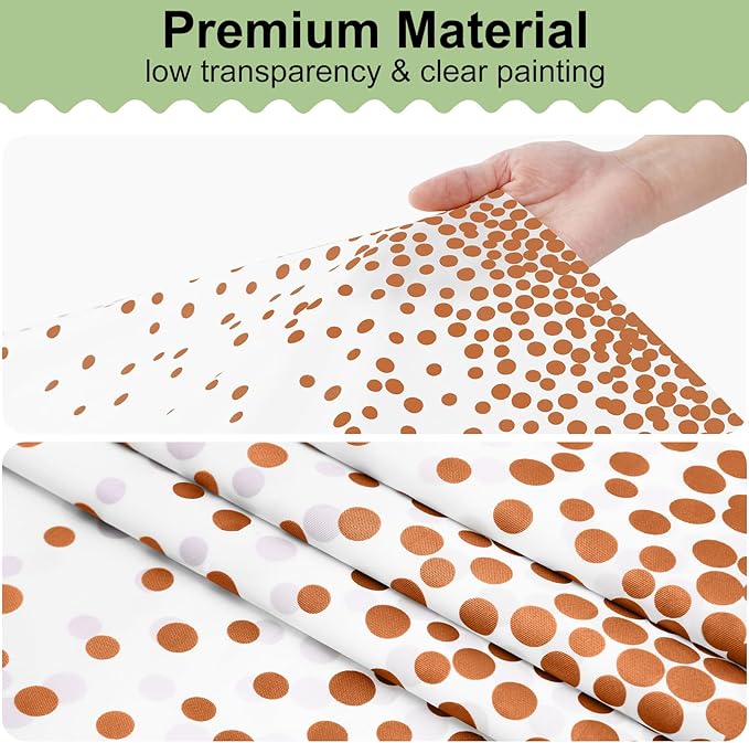 misaya 3 Packs Dot Disposable Table Cloth, 54 x 108 Inch Waterproof Plastic Tablecloth, Rectangle Rose Gold Dots in White Table Covers for Easter, Picnic, Birthday, Party