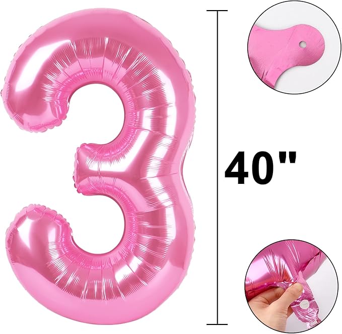 40 Inch Pink Number 30 Digital Balloon,Jumbo Mylar Foil Helium Balloon for 30 Balloons for Birthday Party,Wedding Anniversary Party Decorations