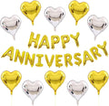 Anniversary Balloons Happy Anniversary Balloon Combination Happy Party Decoration Wedding Decoration (Golden suit)
