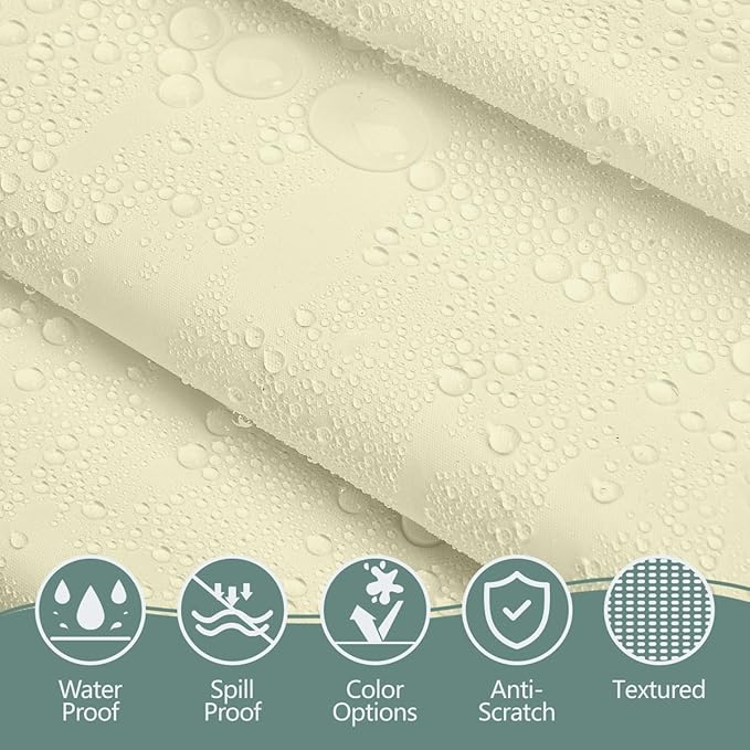 Disposable Plastic Tablecloth 54x108 Inch Rectangle - Ivory, 4 Pack Waterproof & Tear-Resistant Party Table Cover for Dining, Picnic, Crafts, Holiday Decor