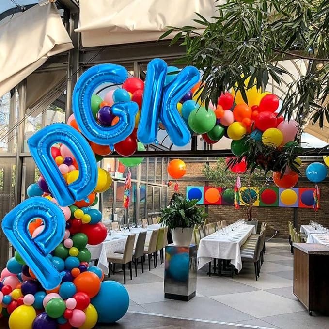 TONIFUL 40 Inch Large Blue Letter G Balloons Giant Alphabet Letter Balloons,Foil Mylar Big Balloons for 2026 Graduation Birthday Party Anniversary New Year Graduation Supplies Decorations