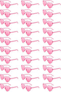 30 Pairs Heart Sunglasses for Women Bulk Transparent Pink Heart Shaped Sunglasses Bachelorette Party Glasses Fun Glasses for Party Favor to Add A Splash of Fun And Style