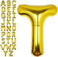 40Inch Gold Letter T Balloon Foil Helium Letter Balloons A-Z Giant Large Mylar Big Party Balloon for Birthday Party Decorations