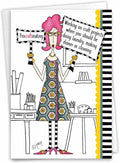 NobleWorks - 1 Funny Birthday Card for Women, Wife - Happy Bday Cartoon, Woman Notecard with Envelope - Procraftinating C3664BDG