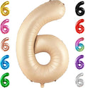 KatchOn, Giant Caramel Number 6 Balloon - 40 Inch | 6th Birthday Balloon for 6th Birthday Decorations | 6 Balloons for Birthday | Six Number | 6 Year Old Balloons for 6 Year Decorations
